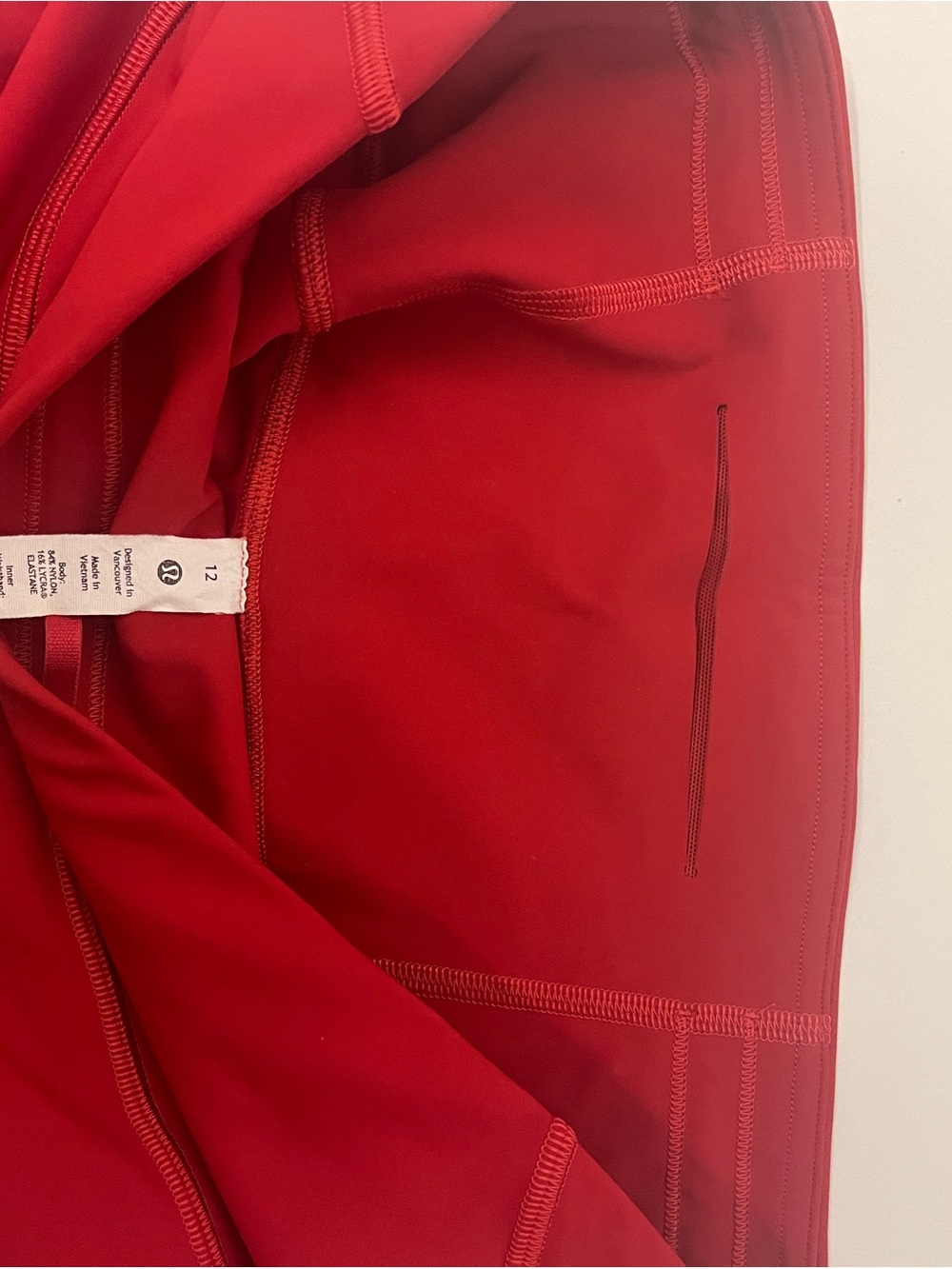 Lululemon Base Pace High Rise Tight 25 Size 12 Dark Red Running Leggings - Picture 5 of 5